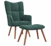 Butaca Harry asiento curvado + reposapiés Dark green