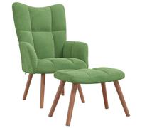Butaca Harry asiento curvado + reposapiés Light green