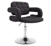 Butaca lounge dublin en tela negro 55x62x76 cm