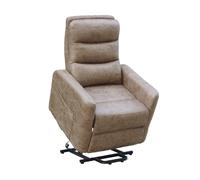 Butaca modelo Cancun Relax Power Lift - elevador de personas. Tapizada en tela Nolia de microfibra de gran calidad. Disponible en varios colores. Nolia stone
