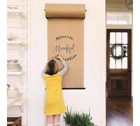Butcher Paper Roll Holder And Cutter for Craft Poster/ Doodle Painting | Wall Mountable Kraft Paper Roll Dispenser Kids(12in/30cm wide)