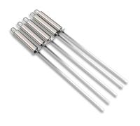BUTIFULSIC 10piezas Unidades Pinchos de Barbacoa de Acero Inoxidable con Mango Anticalor para Kabob Reutilizables y Duraderos para Carnes Verduras y Mariscos Barbecue Camping Picnic o Jardín