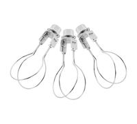 BUTIFULSIC 3 Piezas Clip para Base de Lámpara Adaptador de Pantalla de Lámpara, Hierro, Plata, Compatibilidad Flexible, Disipación de Calor, Soporte Superior Fijador, para Dormitorio y Salón
