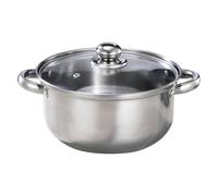 BUTIFULSIC Olla Multifuncional de Acero Inoxidable Tapa Transparente de 22 CM, Superficie Lisa y Redonda, Adecuado para Cocina Diaria y Uso Doméstico