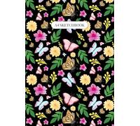 Butterflies By Night ~ A4 Sketchbook: Large Blank Sketch Pad with Pretty Butterfly Cover | 100 Plain Pages for Drawing, Doodling and Sketching | Cute Gift (Noodling Designs ~ Butterflies By Night)