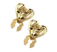 Button Covers For Jeans - 2.4x2.4cm Heart Shaped Decorative Brooch 2 Pack, Rhinestone Shirt Button Covers | Exquisite Cuff Buttons Cover For Sewing Shirts Blouse Dress Coats