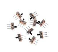Buwei 10 Piezas 2 Posiciones Encendido/Apagado SPDT 1P2T 3 Pines PCB Panel Mini Interruptor Deslizante Vertical SS12D00G3