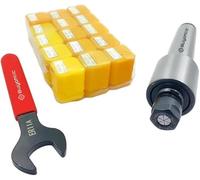 Buyohlic ER11 Juego de pinzas de 15 piezas de rango de 1 mm-1/8 pulgadas (centro giratorio vivo con llave) (Morse Taper MT3)