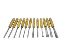 Buyohlic Herramientas de tallado de madera, kit de 12 piezas con mazo y estuche de lona, juego de cinceles para carpintería para principiantes y profesionales