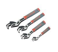 BUYOHLIC Llave de bloqueo autoajustable de 6, 8, 10 y 12 pulgadas, multifuncional, universal, ajustable, para fontaneros (juego de todos los tamaños)