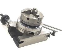 Buyohlic Mesa giratoria regular de 80 mm con mandriles pequeños y placa trasera (con portabrocas autocentrante de 3 mordazas de 65 mm)