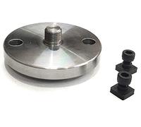 Buyohlic Placa trasera de 65 mm para montar portabrocas de 50 mm en relojeros, mesas giratorias de 2.75 pulgadas (tamaño M12 x 1)