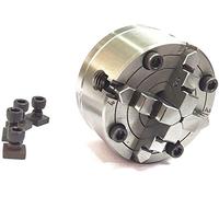 Buyohlic Portabrocas pequeños para mesas giratorias de 7.6 cm I 80 mm y 10.2 cm I 100 mm con placas traseras de acero y mini tornos (portabrocas independiente de perro de 70 mm, 4 mordazas M14 x 1)