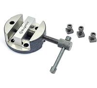 Buyohlic Tornillo de banco redondo para mesa giratoria de 7,6 cm y 10,2 cm + 3 herramientas de fijación en T (tornillo de banco de 100 mm)