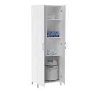 Buyqualia Armario escobero Multiusos Dos Puertas, Ruedas Wheels
