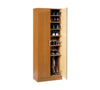 Buyqualia Armario Zapatero Blanco de Gran Capacidad - 171x60x35 cm - Diseño Vertical y Compacto (Cerezo)