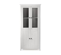Buyqualia - Vitrina OSMA, 2 Puertas + 2 Puertas. 180x81x35, Blanco Abierto