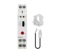 BuyW RB8-01 Relé Fotocontrolado Relé de luz de Temporizador Fotoeléctrico Sensor Crepuscular Exterior para Montaje en Riel Interruptor Automático AC 110V-240V Sensibilidad lumínica: 1-100 Lx
