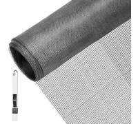 BUZIFU Tela de Mosquitera por Metros 80 x 120 cm Malla Mosquitera para Ventana Mallas Mosquiteras Gris Fibra de Vidrio Malla Fina para Hacer Mosquiteras Adiós a los Mosquitos y Otros Insectos