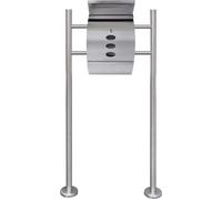 Buzón de acero inoxidable con soporte, marca vidaXL