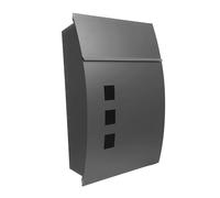 Buzon de correo mate acero galvanizado gris 45x31x10 cm de diseño ant