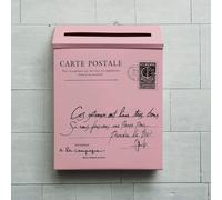 Buzón de correo para pared, con sistema de cierre y diseño retro
