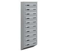 Buzón de correos 10 compartimentos GDS Gris RAL 7035 montaje en pared condominios