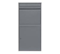 Buzón De Correos Gris Antirrobo De Pared Xl Caja Entrega Cartas Paquetes Postal