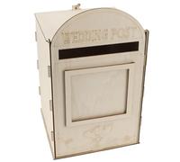 Buzón de Madera para Boda con Cerradura para Decoración de Boda, Recepción, Fiesta de Aniversario, Buzón de Madera Hecho a Mano Estilo Postal para Tarjetas de Buenos Deseos,