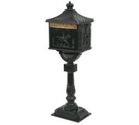 vidaXL Buzón de pedestal estilo vintage aluminio inoxidable Verde, blanco y más