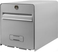 Buzón exterior BURG WACHTER Favor, fabricado en acero galvanizado, con 1 puerta, resistencia a la corrosión y al robo de 15 kg, portanombres y color gris