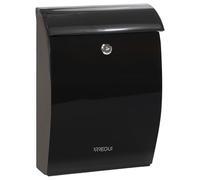 Mininova Buzón de pared E-53 (L x An x Al: 24,3 x 10 x 35 cm, Negro, Plástico)