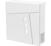 Buzón HWC-B29, buzón de pared, buzón para correo y periódicos, con revestimiento de pintura en polvo, color blanco