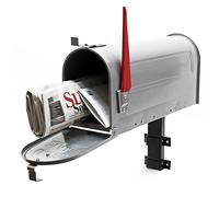 Buzón US Mailbox diseño Americano Plateado-Gris Soporte de Pared Cartas correspondencia USA