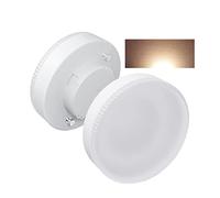 BV ombilla LED GX53, 10W, Blanco cálido 3000K, 1000 lúmenes, AC/DC 190-260V, sustituye a las bombillas halógenas GX53 o CFL redondas de 100 W, no regulable, 2 uds