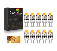 BV ombillas LED G4, AC/DC 12-24V 2W Regulable G4 Bombillas LED Blanco cálido 3000K 180LM, Reemplazo para Bombillas Halógenas De 20W, Sin Parpadeo, 10 Piezas