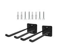 Bvdfgk de Pared, Ganchos para Garaje, Equipo de Taller, Escaleras para Cobertizo, Organización Metálica, Almacenamiento para Herramientas de Jardín, Negro