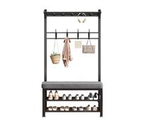 Bx9rE7tK3g Banco Zapatero Perchero for el hogar, Sencillo, Multifuncional, for Cambiar Zapatos, Taburete, Porche, Almacenamiento de Ropa, Suelo, Puerta Vertical Banco de Pasillo(80cm)