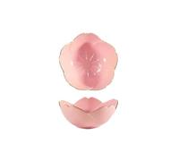 Bx9rE7tK3g Tazones para salsa Plato de cerámica for salsa, cuenco con forma flor for cocina, salsas y vinagres Platos de tapas(Pink)