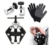 BXUUXA 3 Piezas Extractor de Brazo de Limpiaparabrisas, Universal Brazo Desmontaje Herramienta Ajustable con Guantes,Apertura Máxima 2,9 cm Extractor Rodamientos Robusta para Coche Camión SUV