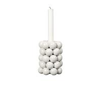 By On Portavelas Globe M, Blanco, de gres Blanco, candelabro de Barra, decoración de salón, Moderno, Soporte para Velas de Barra, decoración para Mesa de Comedor, cómoda y alféizar de Ventana