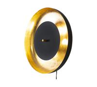 By Rydéns Aplique de pared Shelby 50 cm Negro-dorado
