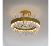 By Rydéns Plafón LED «Triumph» de Rydens, latón, transparente, Ø 50 cm