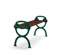 Byarums bruk Banco Byarum Pino barniz marrón. soporte verde