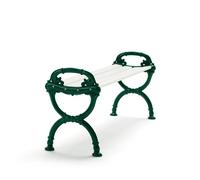 Byarums bruk Banco Byarum Pino lacado blanco. soporte verde