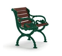 Byarums bruk Butaca Byarum Pino marrón glaseado. soporte verde