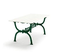 Byarums bruk Mesa Byarum 142x72 cm Pino lacado blanco. soporte verde
