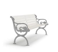 Byarums bruk Sofá Byarum Pino lacado en blanco. soporte de aluminio en bruto. 155 cm.