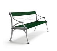 Byarums bruk Sofá Lessebo Verde. soporte de aluminio en bruto