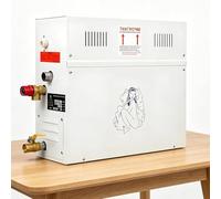 ByBoDi Kit generador de Vapor versátil, Opciones de 3 kW a 18 kW, Controlador con Pantalla Digital de 95 a 131 °F, desagüe automático autolimpiante, Adecuado para cabinas de Ducha 110v-3kw